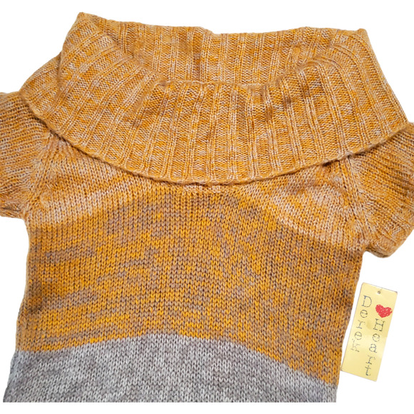 Derek Heart Junior's Size Large Y2K Tunic Cable Knit Cowl Neck Sweater - Picture 3 of 12